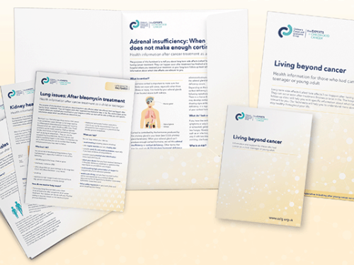 An array of CCLG patient information leaflets.