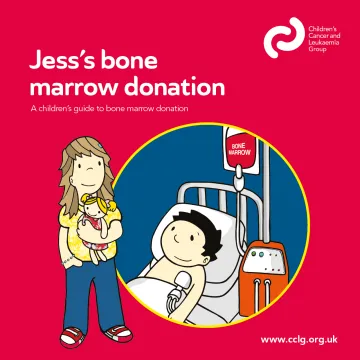 Front cover for children's storybook - Jess's bone marrow donation