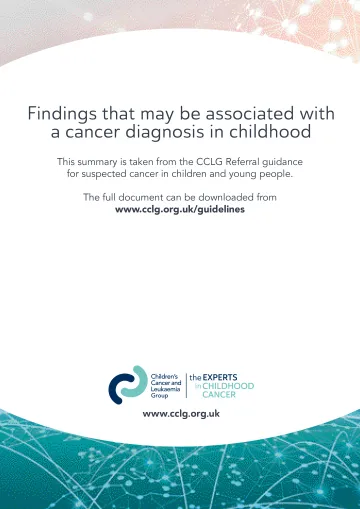 Front cover for findings associated with diagnosis document