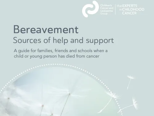 Front cover of booklet Bereavement - sources of help and support