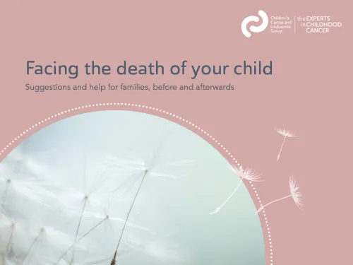 Front cover for booklet - Facing the death of your child