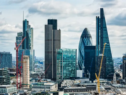 London skyline.