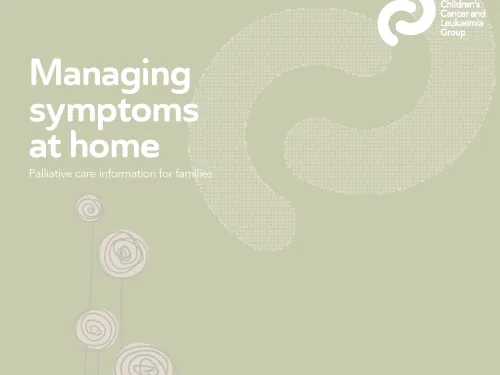 Front cover for booklet - Managing symptoms at home