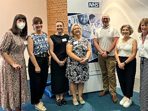 The five members of the Cancer Improvement Collaborative children, teenage and young adult cancer, learning disability and autism quality improvement project team.