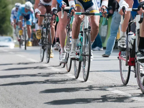 Cyclists on a road