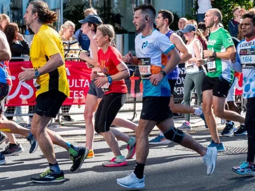 Runners in the London Marathon